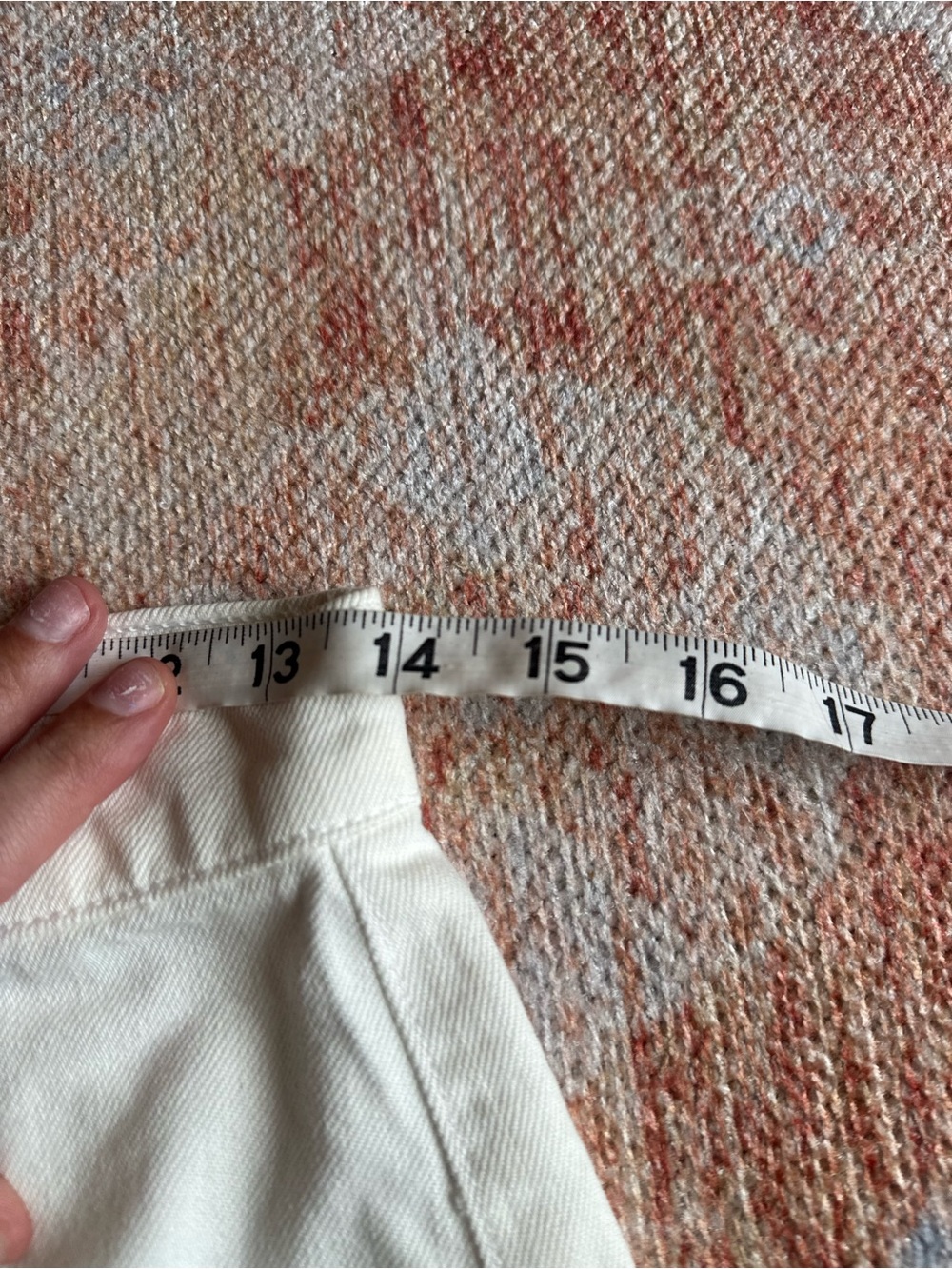 ASKK NY VIRGINIA SHORT IN IVORY size 24 like new designer 100% cotton denim - Picture 7 of 11